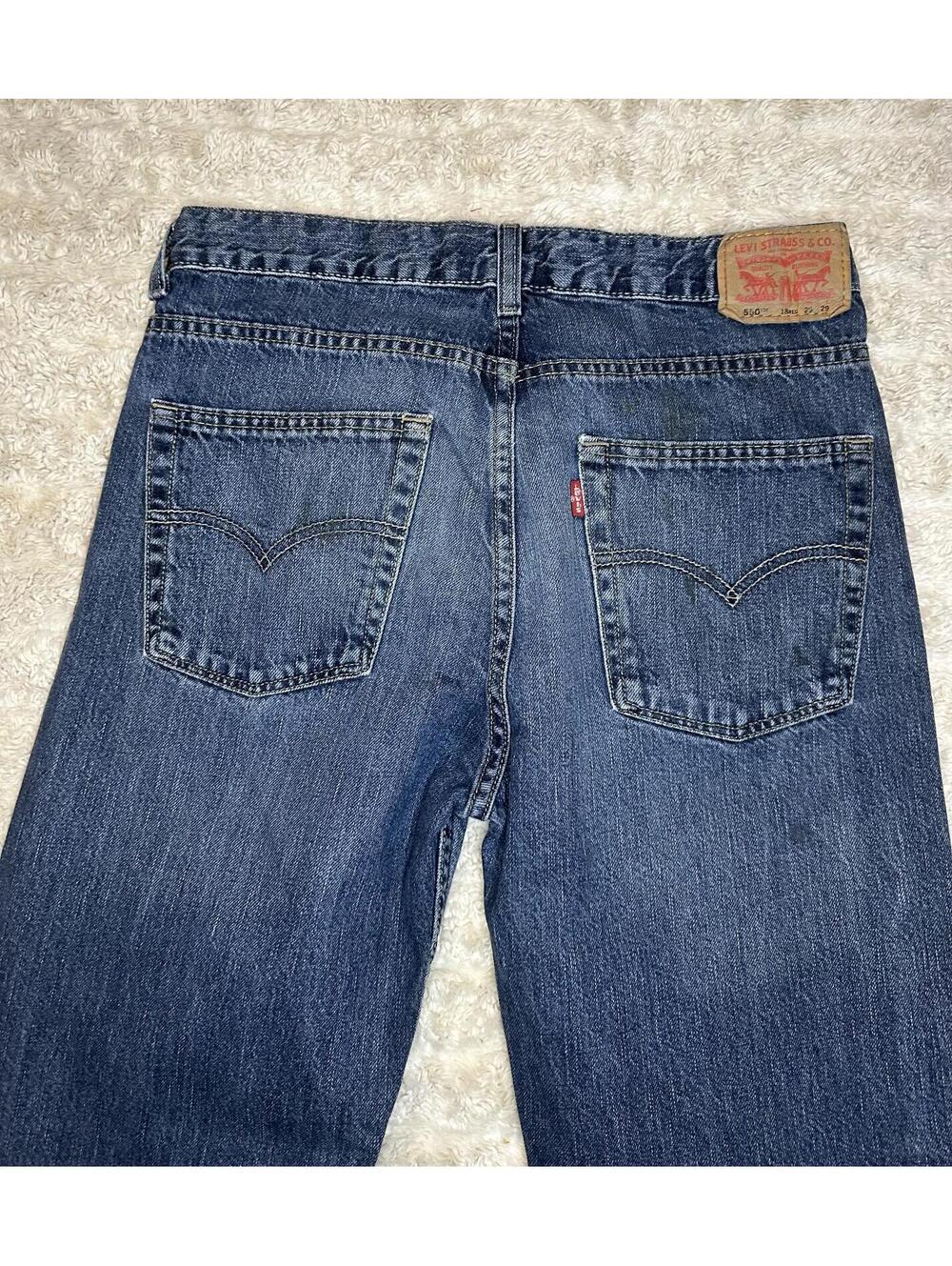 Levi's 550 Relaxed Fit medium wash straight leg denim jeans Size 29x29 - Picture 7 of 10